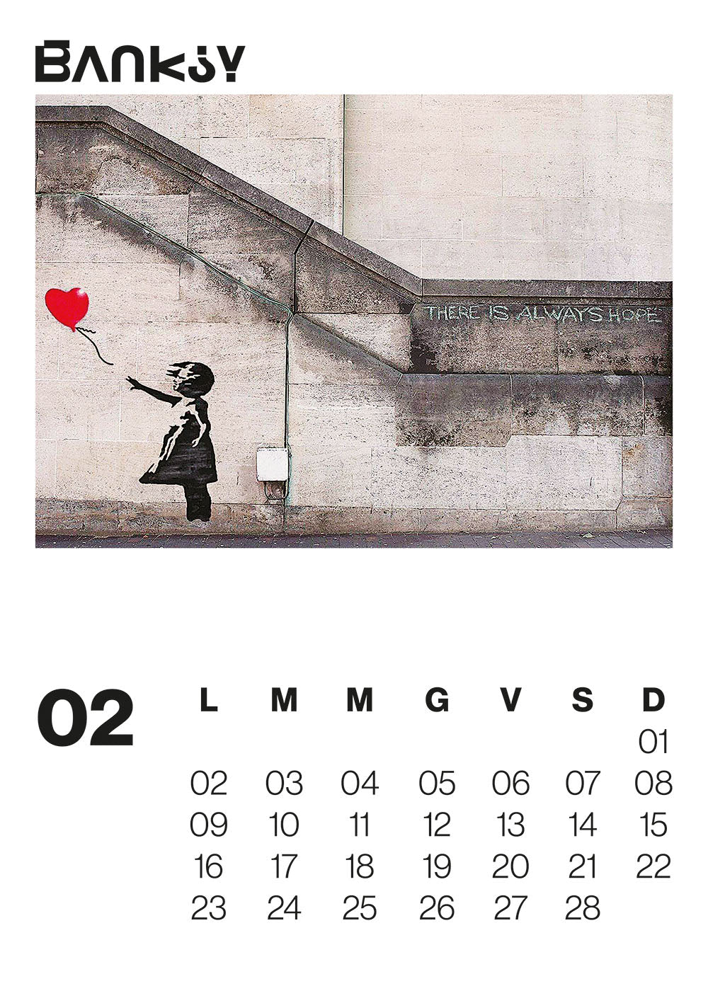 Calendario Banksy 2026 da parete (30 x 42 cm) - Image 3