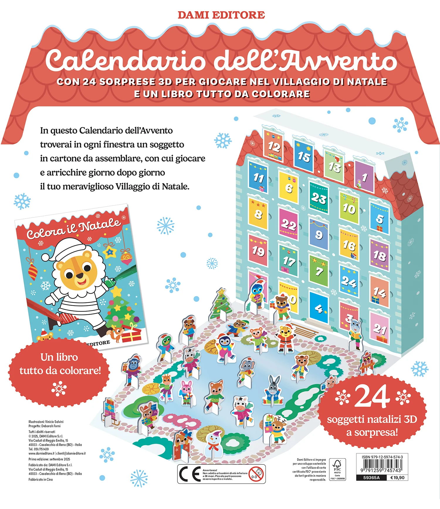 Calendario dell'Avvento. con 24 sorprese 3D per costruire il villaggio di Natale - Image 2