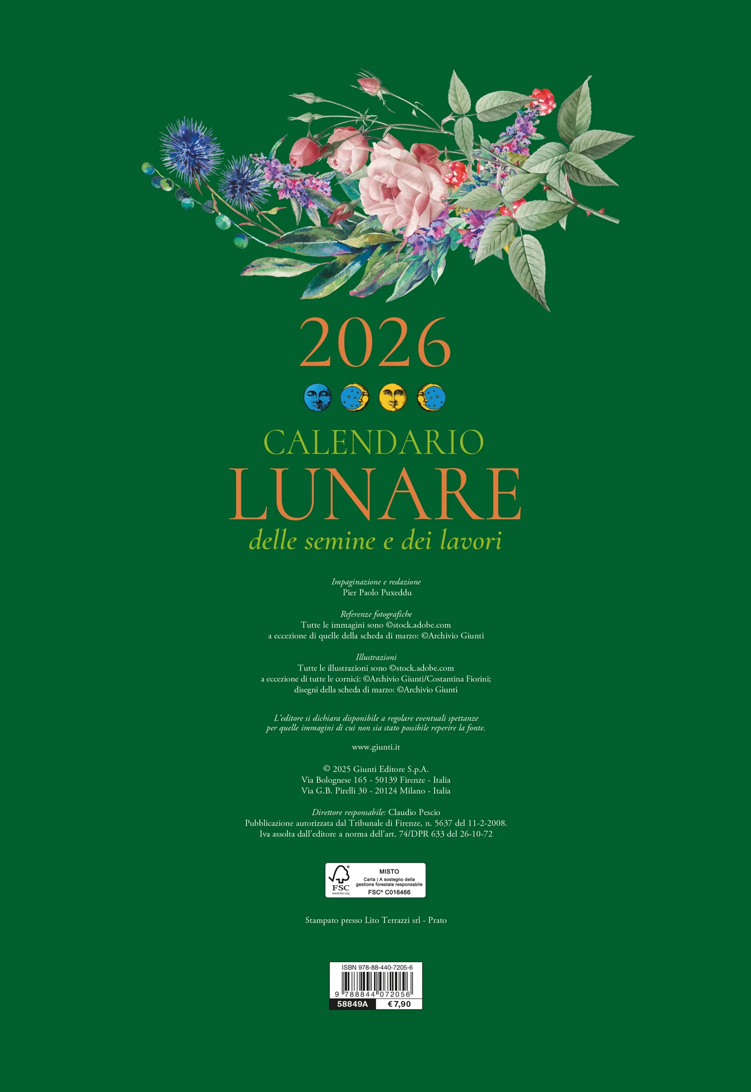 CALENDARIO LUNARE 2026 da parete (26,5 X 38,5 cm) - Image 2