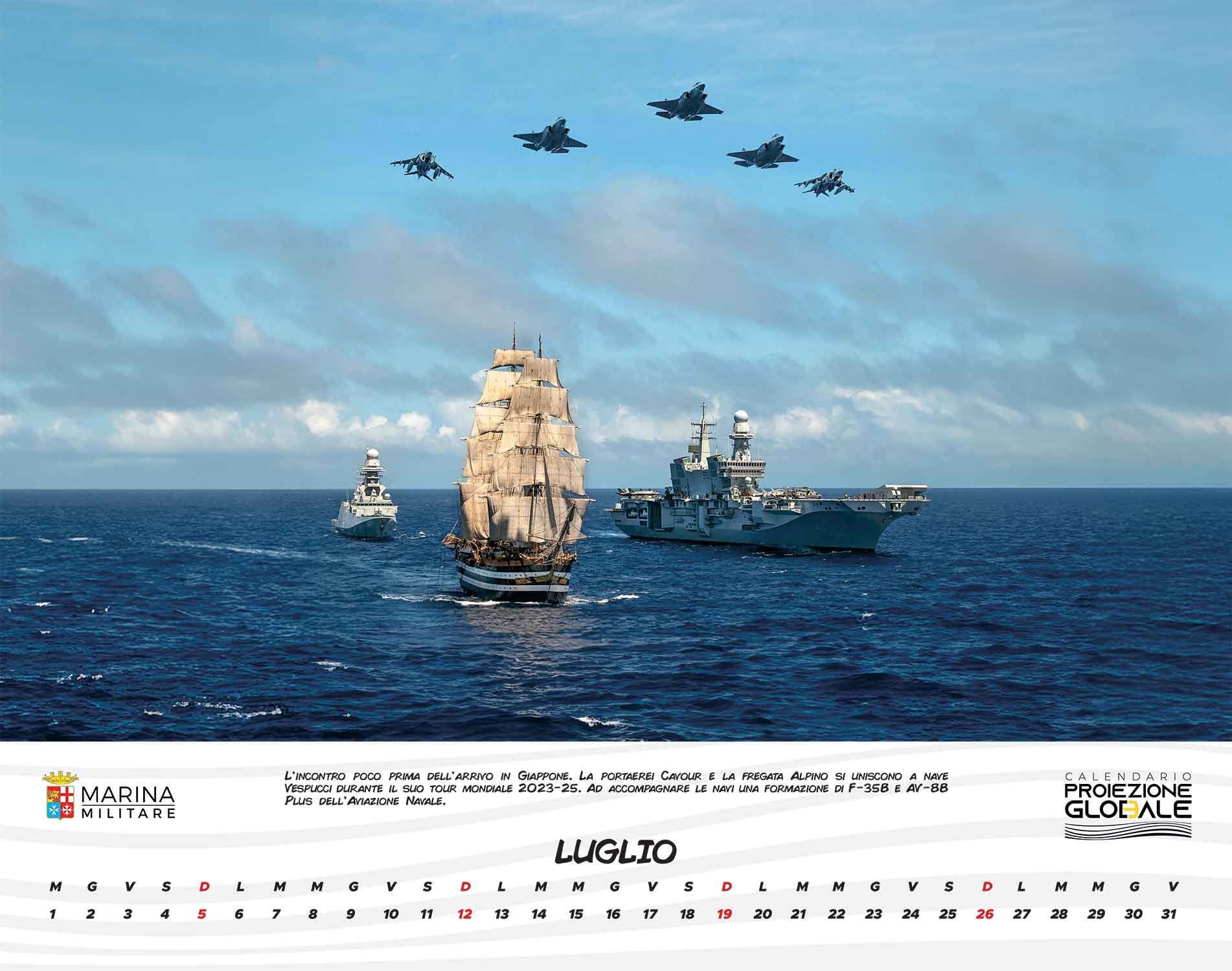 Calendario Marina Militare 2026 - da parete. Proiezione globale - Image 3