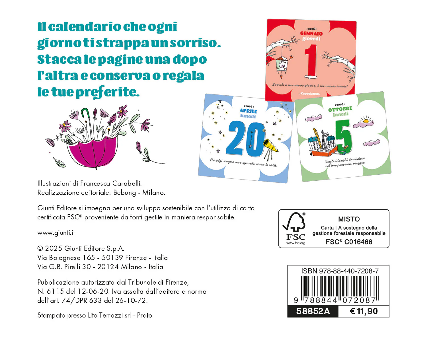CALENDARIO PENSA POSITIVO 2026 da tavolo (13,8 X 12,7 cm) - Image 2