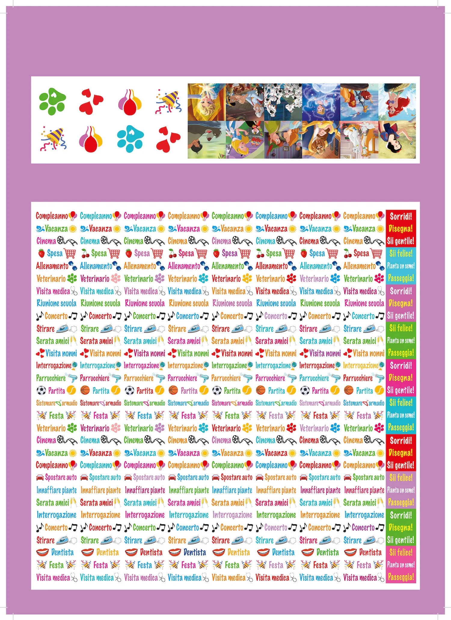 Calendario per la famiglia Disney 2025. Da personalizzare con gli adesivi - Image 3