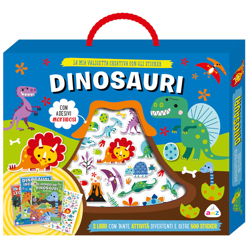 Dinosauri. Valigetta con sticker. Ediz. a colori