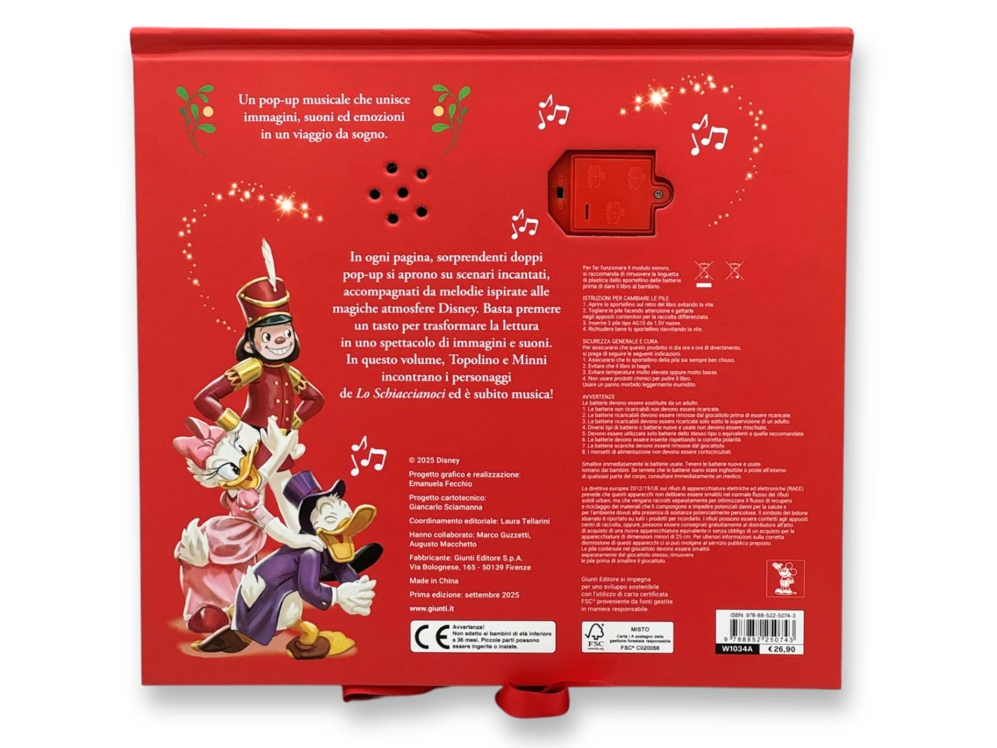 Disney Lo Schiaccianoci con Topolino e Minni I grandi Pop-up 3d musicali. Premi la nota, ascolta la melodia - Image 2