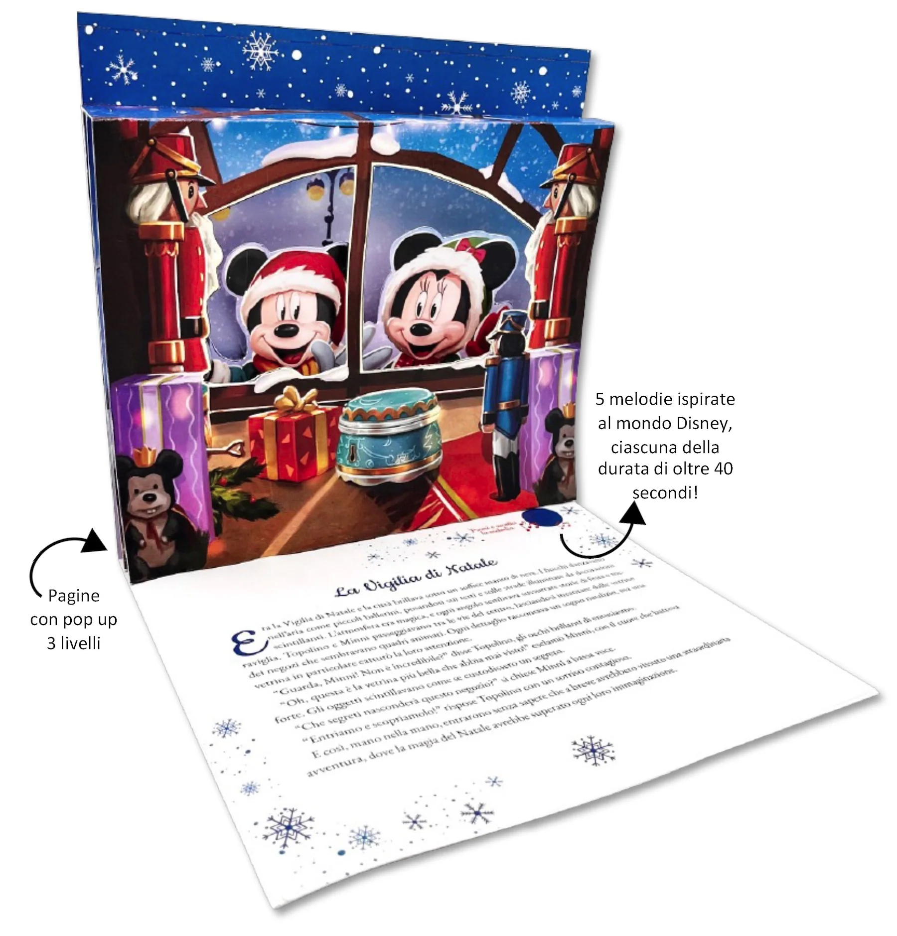 Disney Lo Schiaccianoci con Topolino e Minni I grandi Pop-up 3d musicali. Premi la nota, ascolta la melodia - Image 3