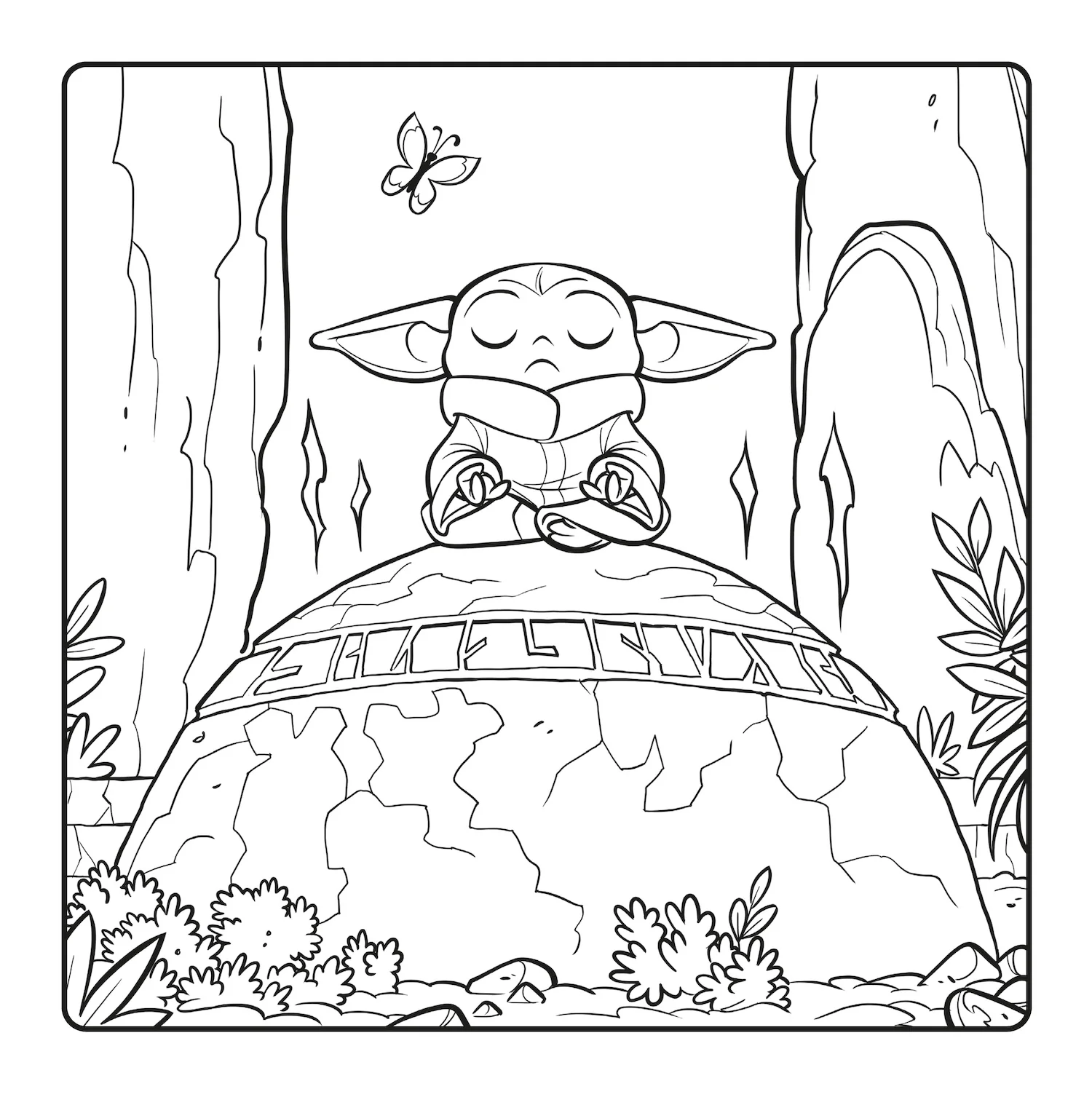 Grogu Cozy Coloring Star Wars The Mandalorian. Il più cutie della galassia - Image 3
