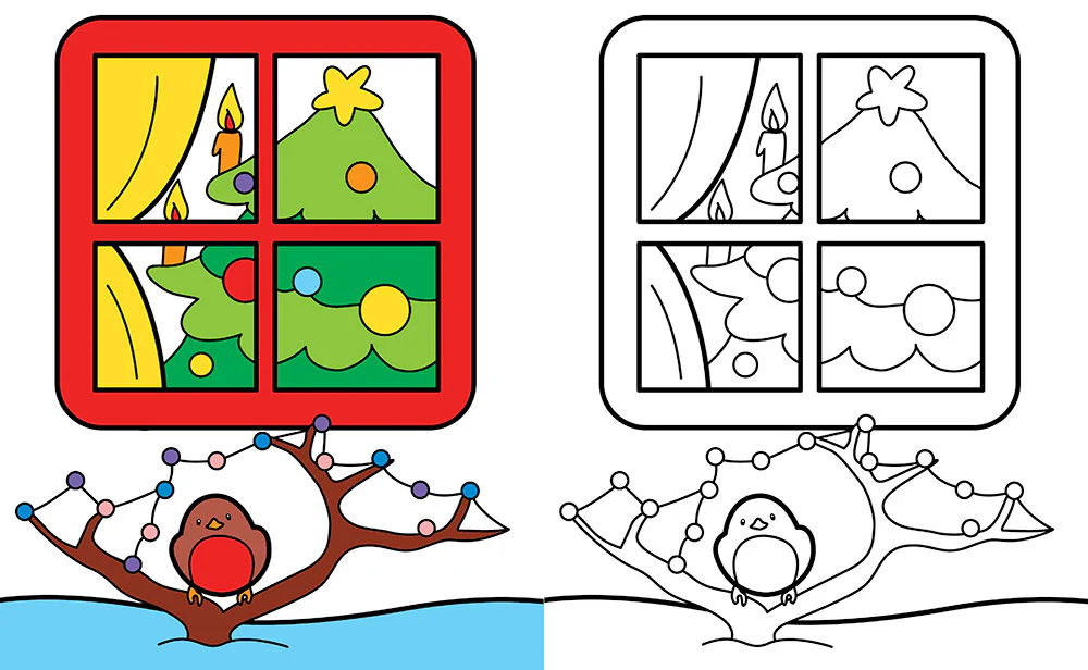 Natale da colorare. Alberi di Natale - Personaggi natalizi - Regali - Addobbi e... - 144 pagine di puro divertimento! - Image 2