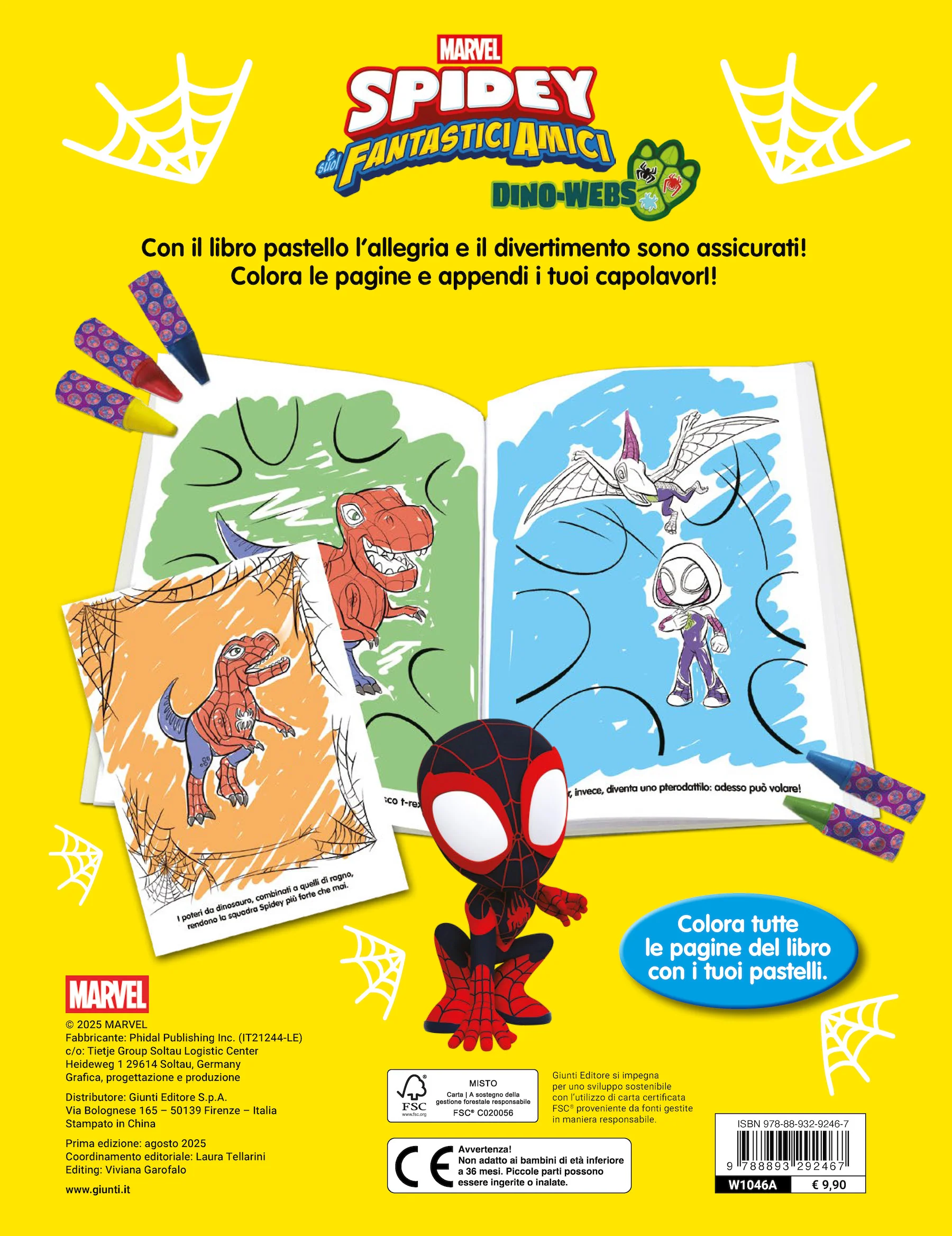 Spidey Dino-Webs Libro Pastello. 12 Mini pastelli per colorare - Image 2